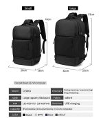OZUKO 9405L Business Laptop Backpack – USB Port, Water-Resistant - Image 29