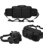 OZUKO 9449 Anti-Theft Waist Sling Bag - Water-Resistant Tablet Bag for Travel and Daily Use - Image 2