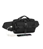 OZUKO 9450 Water-Resistant Waist Sling Bag for Men with USB Port, Anti-Theft Tactical Fanny Pack - Image 2