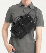 OZUKO 9450 Water-Resistant Waist Sling Bag for Men with USB Port, Anti-Theft Tactical Fanny Pack - Image 7