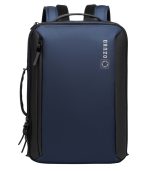 OZUKO 9490 Water-Resistant City Briefcase Messenger Backpack With Side Fully Open 90 Degree and Chest Buckle - Image 12