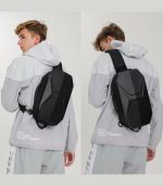 OZUKO 9509 Mini Laptop Chest Bag – Water-Resistant Designer Shoulder & Messenger Backpack for Travel, Motorcycle, and Daily Use - Image 16