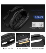 OZUKO 9551 Water-Resistant Waist Bag -  4L Multi-Storey Fanny Pack for Unisex Travel Pouch, Anti-Theft with Luminous Effect - Image 6