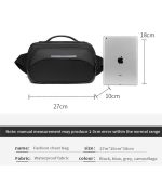 OZUKO 9551 Water-Resistant Waist Bag -  4L Multi-Storey Fanny Pack for Unisex Travel Pouch, Anti-Theft with Luminous Effect - Image 4