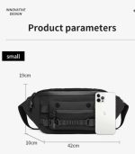OZUKO 9681S Tactical Fanny Pack – Magnetic Buckle, Water-Resistant - Image 34