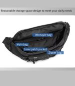 OZUKO 9681S Tactical Fanny Pack – Magnetic Buckle, Water-Resistant - Image 40