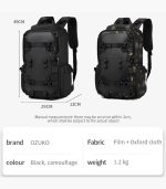 OZUKO 9587 Anti-Theft Sports & Travel Backpack - Oxford Fabric, Water-Resistant Laptop Bag - Image 7