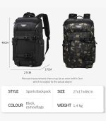 OZUKO 9617 Anti-Theft Sports & Travel Backpack - Oxford Fabric, Water-Resistant Laptop Bag - Image 7