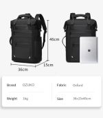 OZUKO 9660 Casual Waterproof Laptop Backpack – High-Capacity Durable Sports & Travel Bag with Computer Compartment - Image 7