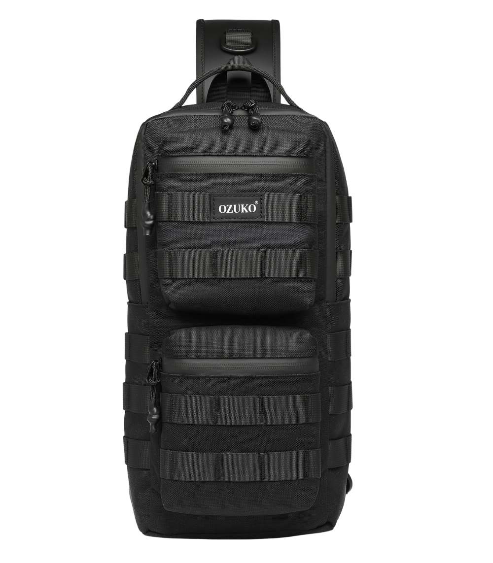 OZUKO-9661-Waterproof-Anti-Theft-Sling-Bag-for-Men-1 OZUKO 9661 Waterproof Anti-Theft Sling Bag for Men – Travel Daypack for Business, Campus & Hiking - Image 1