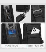 OZUKO 9661 Waterproof Anti-Theft Sling Bag for Men – Travel Daypack for Business, Campus & Hiking - Image 5