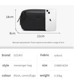 OZUKO 9673 Lightweight Crossbody Bag for Men - Water-Resistant Business Shoulder Bag - Image 7