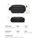 OZUKO 9676 Outdoor Tactical Waist Bag for Men – Durable Waterproof Oxford Crossbody Chest Pack with Tripod Holder - Image 5