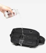 OZUKO 9676 Outdoor Tactical Waist Bag for Men – Durable Waterproof Oxford Crossbody Chest Pack with Tripod Holder - Image 6