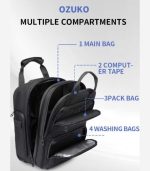 OZUKO 9699 18-Inch Underseat Carry-On Bag with Wheels – Premium Compact Trolley for Business Travel - Image 35