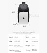 OZUKO 9730 Designer Sport Crossbody Bag – Tactical Waterproof Chest Bag for Men - Image 32