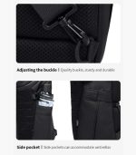 OZUKO 9730 Designer Sport Crossbody Bag – Tactical Waterproof Chest Bag for Men - Image 34