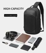 OZUKO 9731 Crossbody Chest Bag for Men – Waterproof, Minimalist Sling Bag for Hiking - Image 40