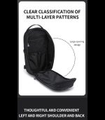 OZUKO 9735 Sling Crossbody Chest Bag – Water-Resistant, Multi-Compartment - Image 45