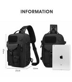 OZUKO 9737 Chest Shoulder Bag – Tactical & Water-Resistant Sling - Image 31