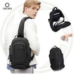 OZUKO 9740 Large Capacity Waterproof Chest Bag – Lightweight Oxford Crossbody Sling Backpack - Image 36