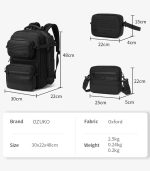 OZUKO 9762 3-in-1 Expandable Anti-Theft Travel Backpack for Unisex – Large Capacity Waterproof Outdoor Adventure Bag - Image 7