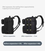 OZUKO 9762 3-in-1 Expandable Anti-Theft Travel Backpack for Unisex – Large Capacity Waterproof Outdoor Adventure Bag - Image 6