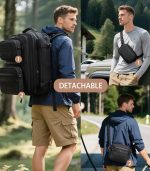 OZUKO 9762 3-in-1 Expandable Anti-Theft Travel Backpack for Unisex – Large Capacity Waterproof Outdoor Adventure Bag - Image 9