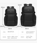 OZUKO 9792S Laptop Backpack –  Waterproof 15.6″ Bag for Work, Travel & Daily Use - Image 16