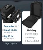 OZUKO 9797S Travel Laptop Backpack – USB Port, Water-Resistant, Airline-Approved Carry-On - Image 55