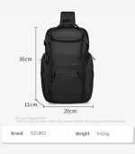 OZUKO 9809 Lightweight Outdoor Sling Bag – Stylish & Wear-Resistant Chest Shoulder Bag for Daily and Travel Use - Image 19