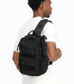 OZUKO 9812 Crossbody Sling Chest Bag – Anti-Theft Lock, Breathable Back Panel - Image 45
