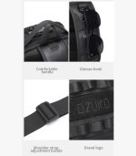 OZUKO 9812 Crossbody Sling Chest Bag – Anti-Theft Lock, Breathable Back Panel - Image 41