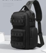 OZUKO 9812 Crossbody Sling Chest Bag – Anti-Theft Lock, Breathable Back Panel - Image 36