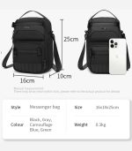 OZUKO 9815 Crossbody Shoulder Bag –Lightweight Waterproof Sling for Hiking, Travel & Daily Use - Image 17