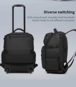OZUKO 9820L Unisex Travel Bag with Wheels, 14-Inch Laptop Trolley Backpack with Swivel Casters, TSA-Approved Lock & Retractable Handle, 48×25×34 cm - Image 31