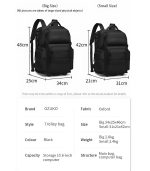 OZUKO 9820L Unisex Travel Bag with Wheels, 14-Inch Laptop Trolley Backpack with Swivel Casters, TSA-Approved Lock & Retractable Handle, 48×25×34 cm - Image 25