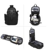 OZUKO 9844 Tactical Anti-Theft Shoulder Bag for Men – Durable Waterproof Oxford Fashion Bag for Outdoor Adventure & Daily Use - Image 8