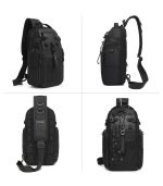 OZUKO 9844 Tactical Anti-Theft Shoulder Bag for Men – Durable Waterproof Oxford Fashion Bag for Outdoor Adventure & Daily Use - Image 7