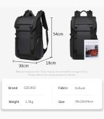 OZUKO 9866 Tactical Laptop Backpack with 30L Storage and Water-Repellent Design for Travel, Photography, and Outdoor Use - Image 16