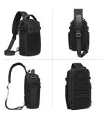 OZUKO 9879 Crossbody Sling Backpack with Tripod Holder and Water-Resistant Design for Travel and Daily Commute - Image 12