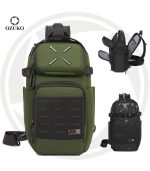 OZUKO 9890 Water-Resistant Crossbody Sling Bag for Men – Punk Style Large Capacity Oxford Travel & Outdoor Shoulder Bag - Image 4