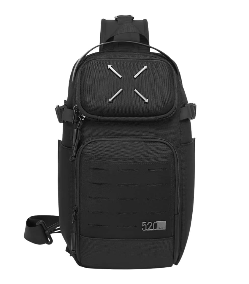 OZUKO-9890-Punk-Style-Large-Capacity-Waterproof-Crossbody-Sling-Bag-for-Men-3 OZUKO 9890 Water-Resistant Crossbody Sling Bag for Men – Punk Style Large Capacity Oxford Travel & Outdoor Shoulder Bag - Image 1