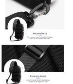 OZUKO 9281 Reflective Anti-Theft Sling Bag – Stylish Crossbody for Men with USB Charging - Image 30