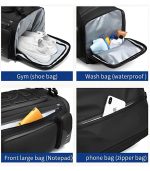 OZUKO 9326 45L Antitheft Sneaker Travel Backpack – Multipurpose Gym & Hiking Bag for Men - Image 40