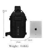 OZUKO 9565 Tactical Style EDC Sling Bag with Tripod Holder - Image 34