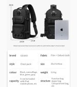 OZUKO 9585 Anti-theft Crossbody Bag – The Ultimate Outdoor Travel Companion - Image 48