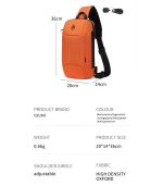 OZUKO 9759 Anti-Theft Sling Bag with Anti Lost Tag – Waterproof Crossbody Bag - Image 13