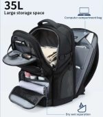 OZUKO 9772L Business Travel Laptop Backpack – Waterproof High-Capacity Bag for Men - Image 15
