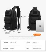 OZUKO 9912 Tactical Sling Bag for Men, Lightweight & Waterproof Chest Bag for Camping - Image 12